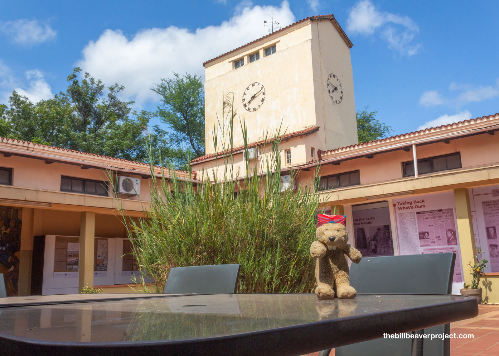 The museum courtyard with crafts, snacks, and copper history!