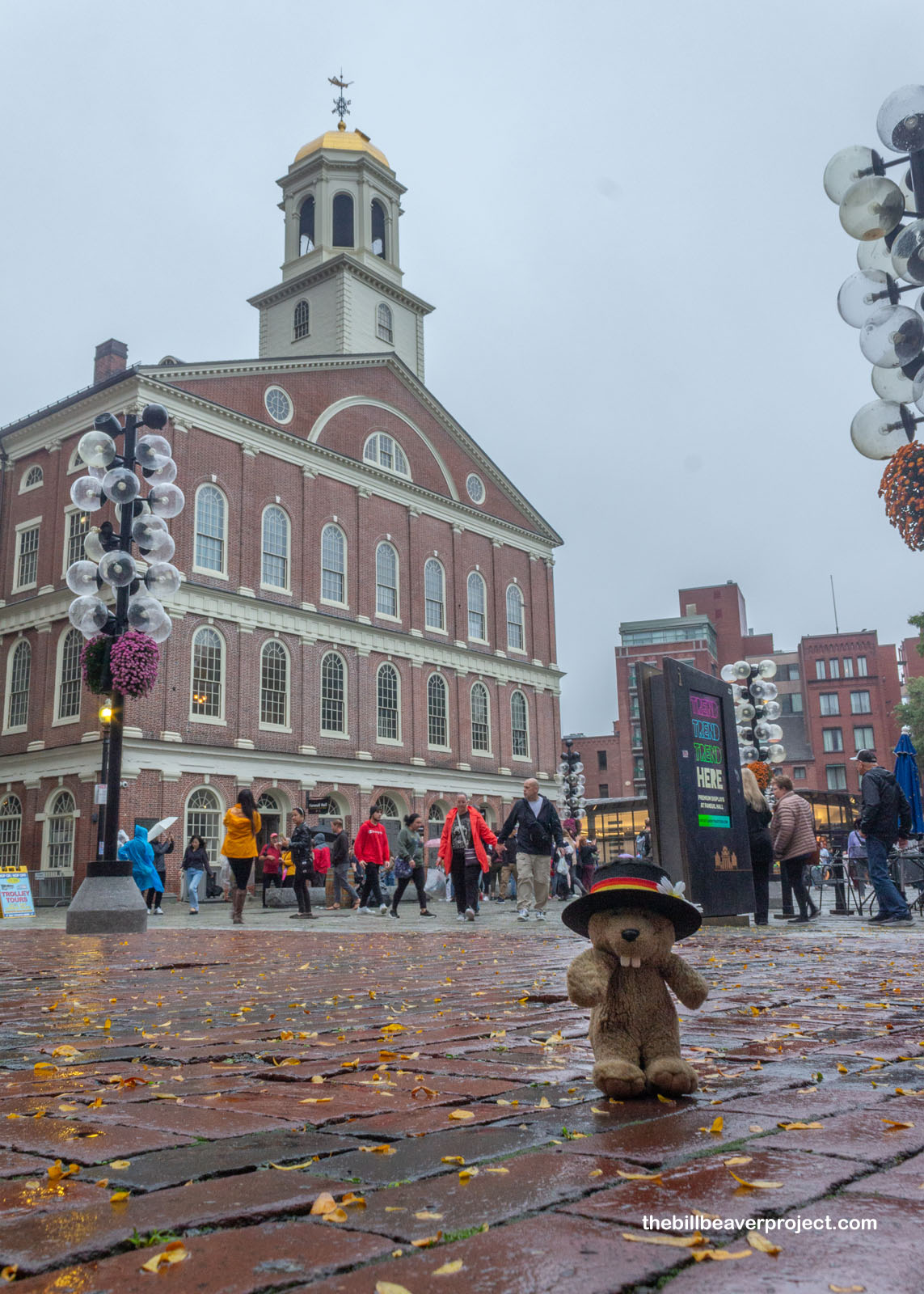 The backside of Faneuil Hall in the rain!