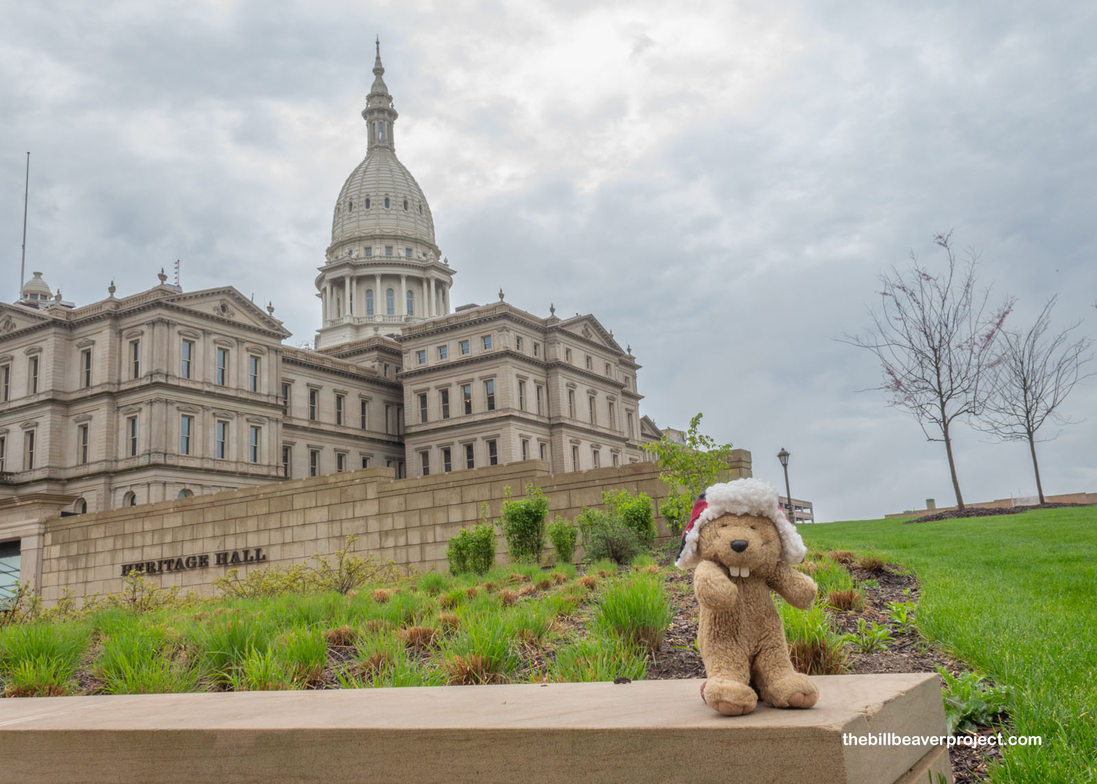 The back side and grounds of the capitol!