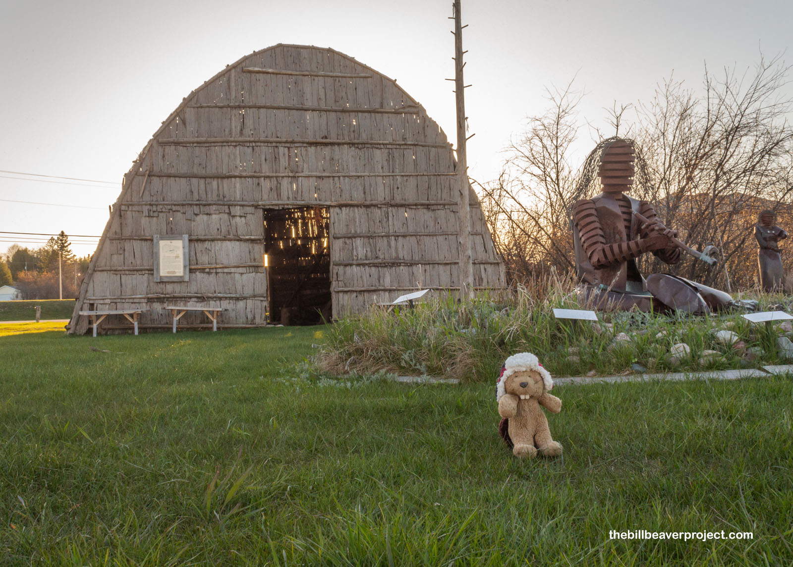 A reconstructed longhouse for ceremonies and lessons from elders!