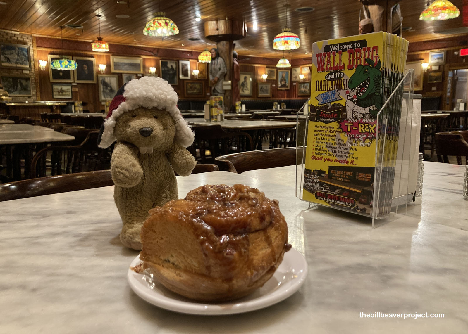 Humongous sticky buns in an art gallery!