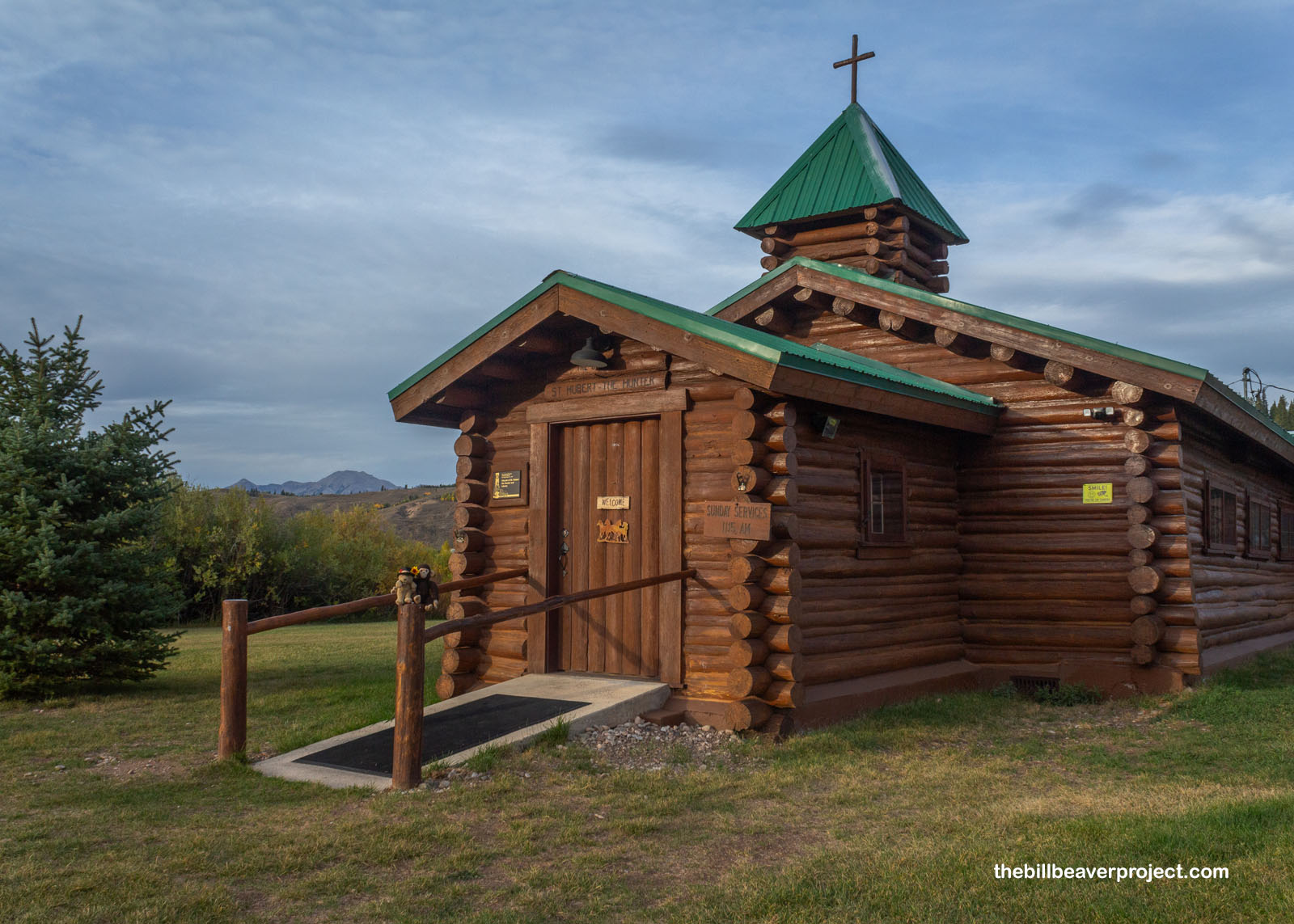 A farther view of St. Hubert's!