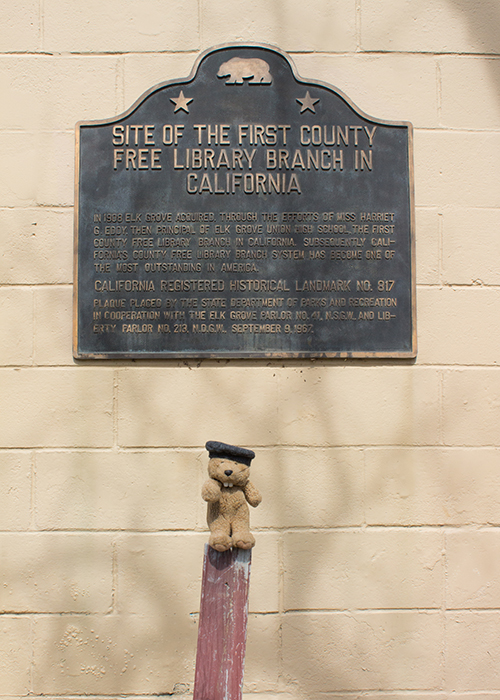 Site of First County Free Library Branch in California!
