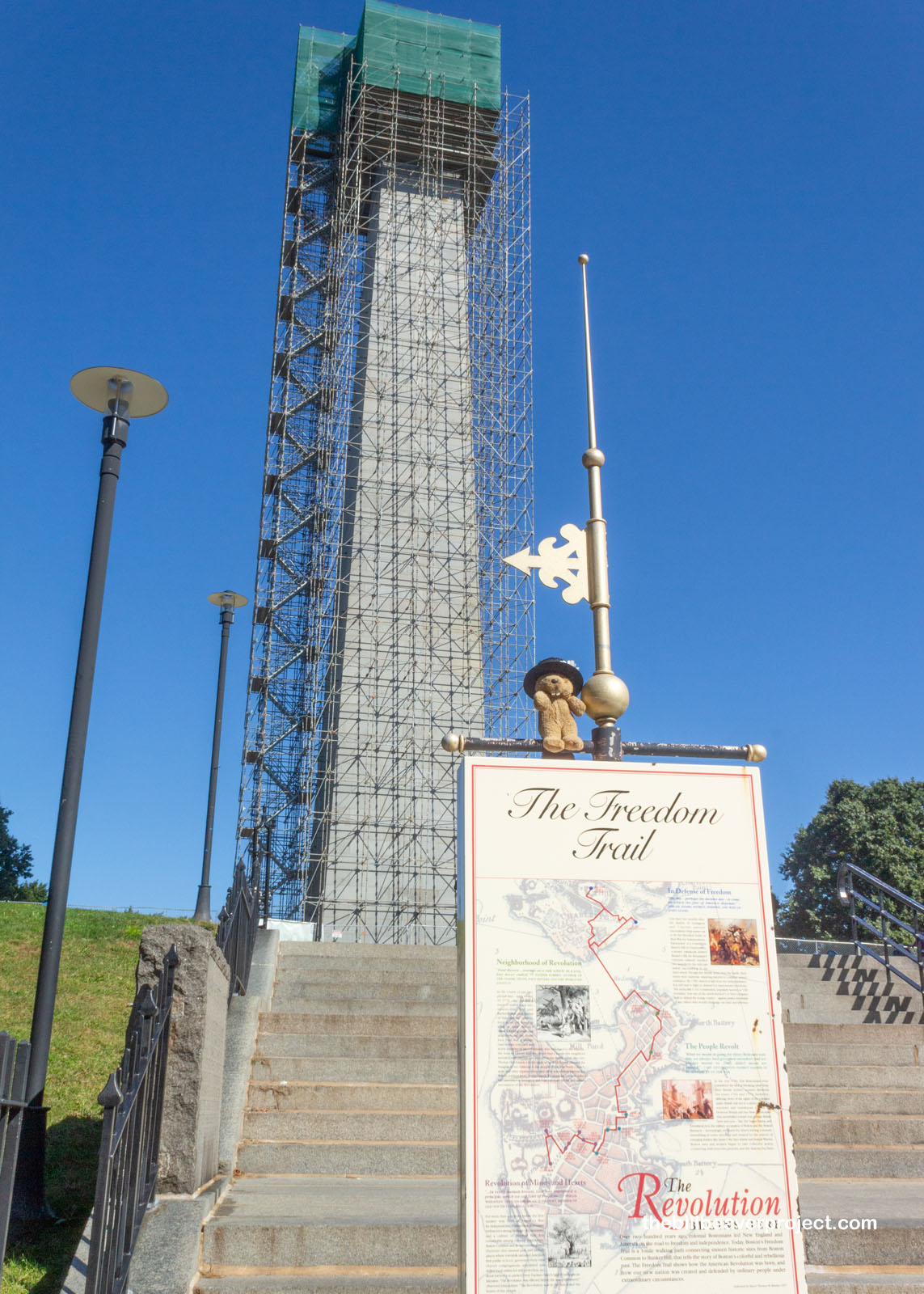 The monument under restoration!