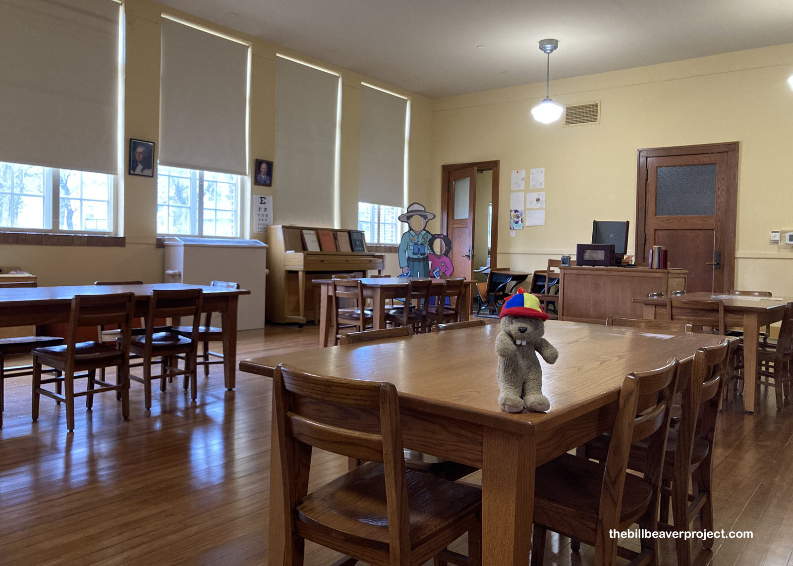 The school's preserved kindergarten room!