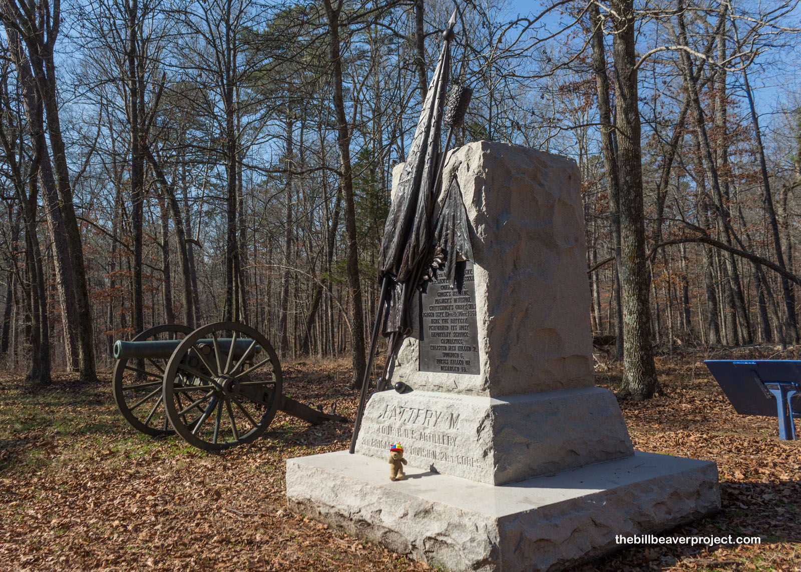 A monument to Battery M of the Fourth U.S. Artillery!