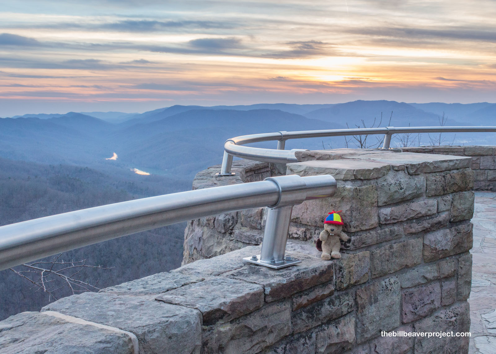 A sunset view from the Pinnacle Overlook!