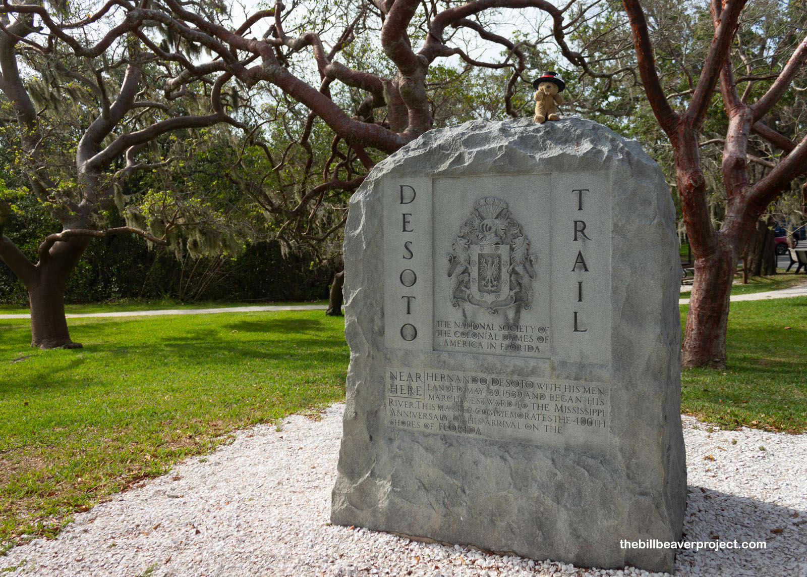 A monument commemorating the start of De Soto's journey!