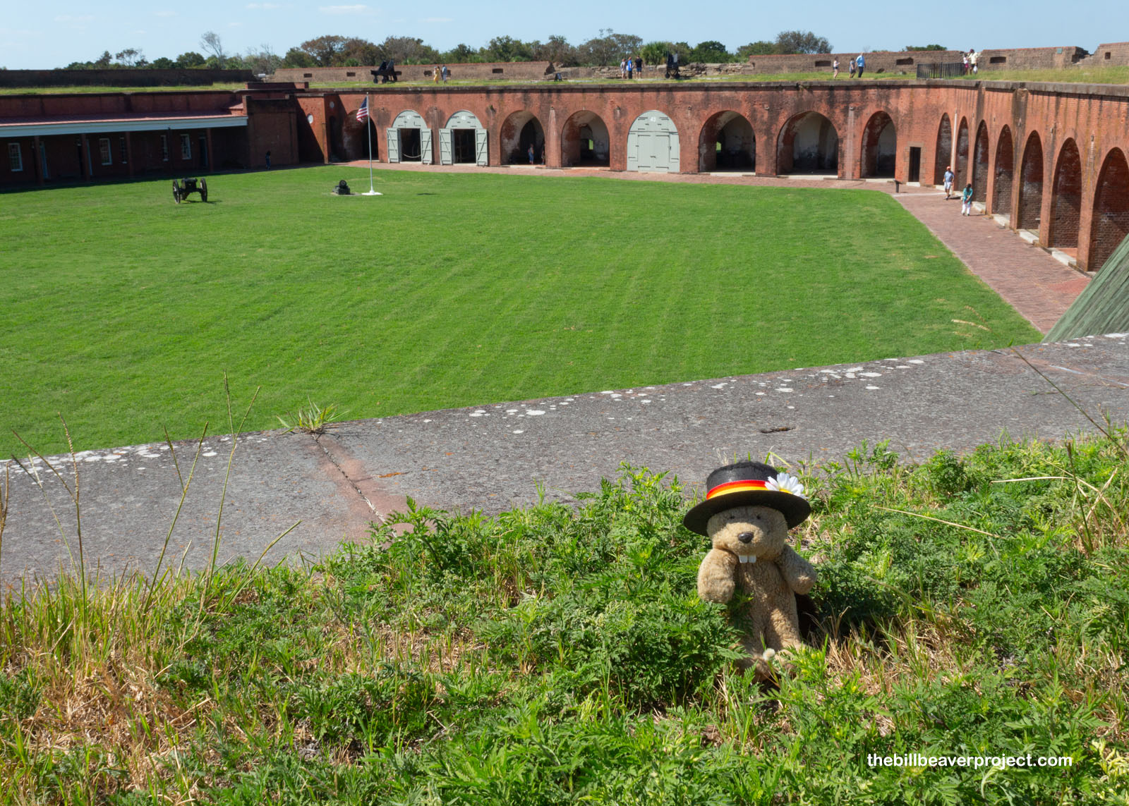 The inside of Fort Pulaski as seen from above!