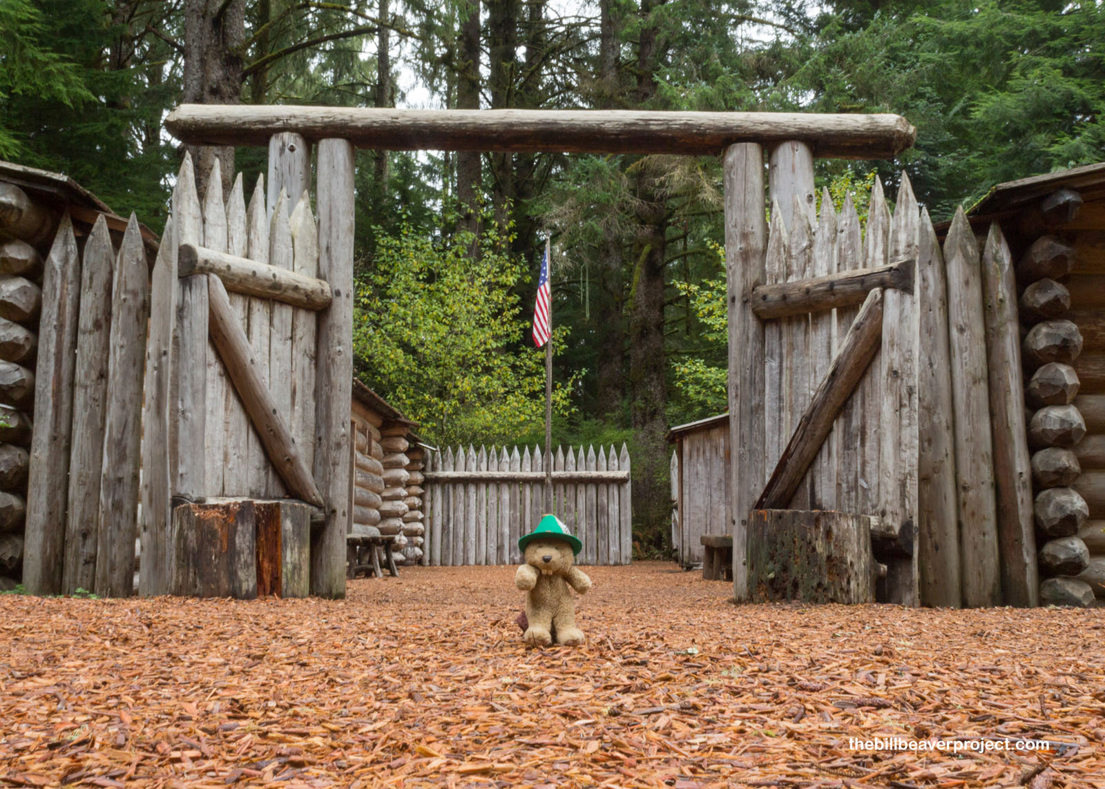 A detailed replica of Fort Clatsop!