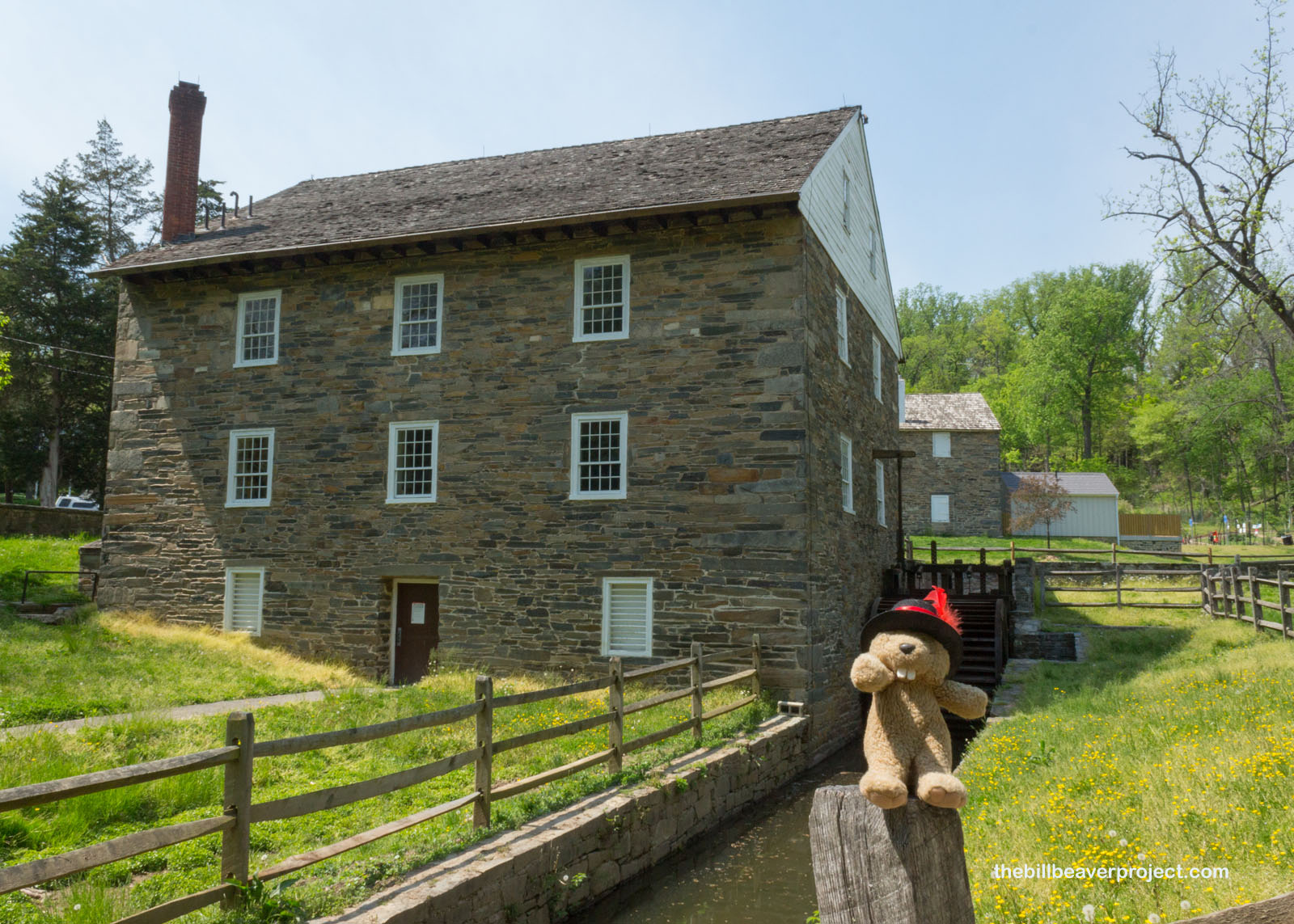 See the water wheel on Peirce Mill!