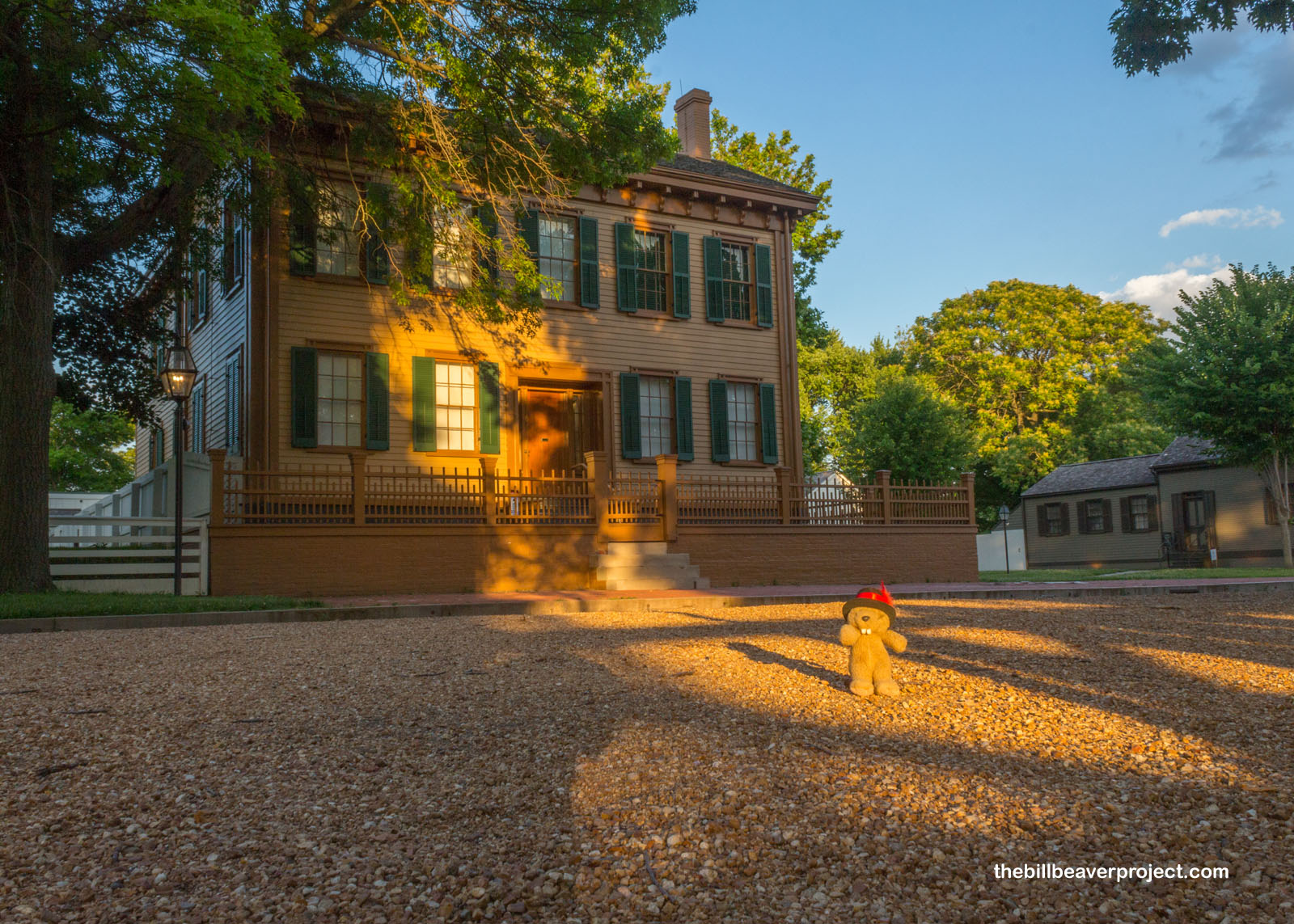 Catching the evening light on the Lincoln home!