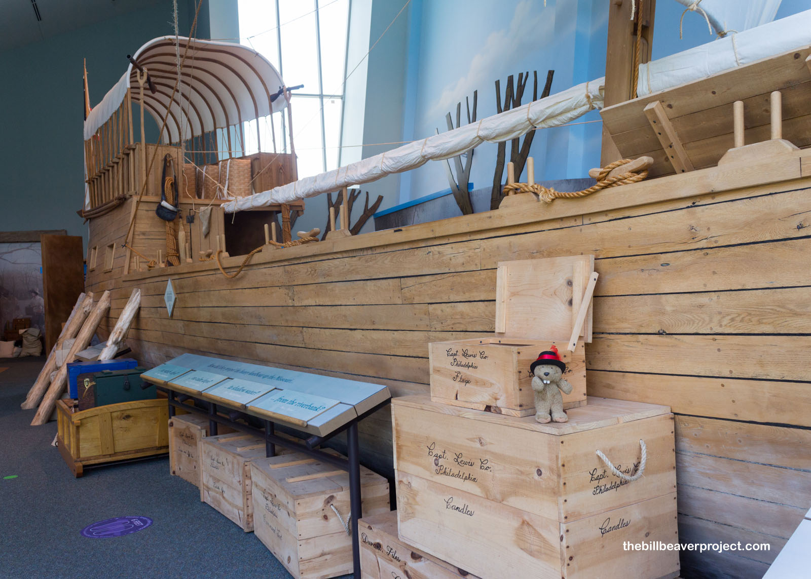 A reconstruction of the mission's barge!