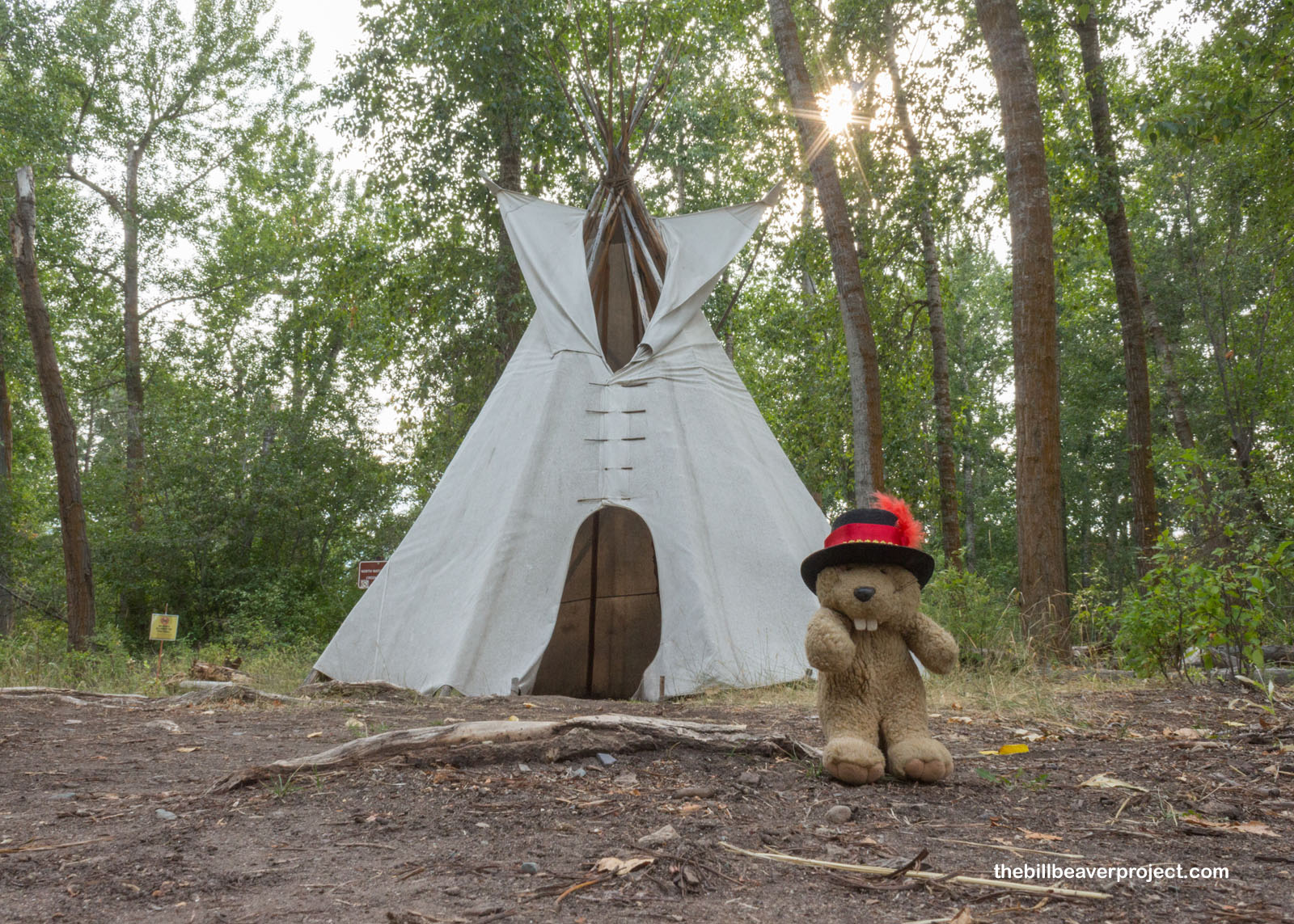A reconstructed teepee or tipi!
