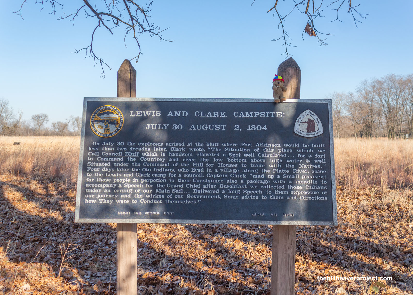 Lewis and Clark Camp Site: July 30 - Aug 2, 1804