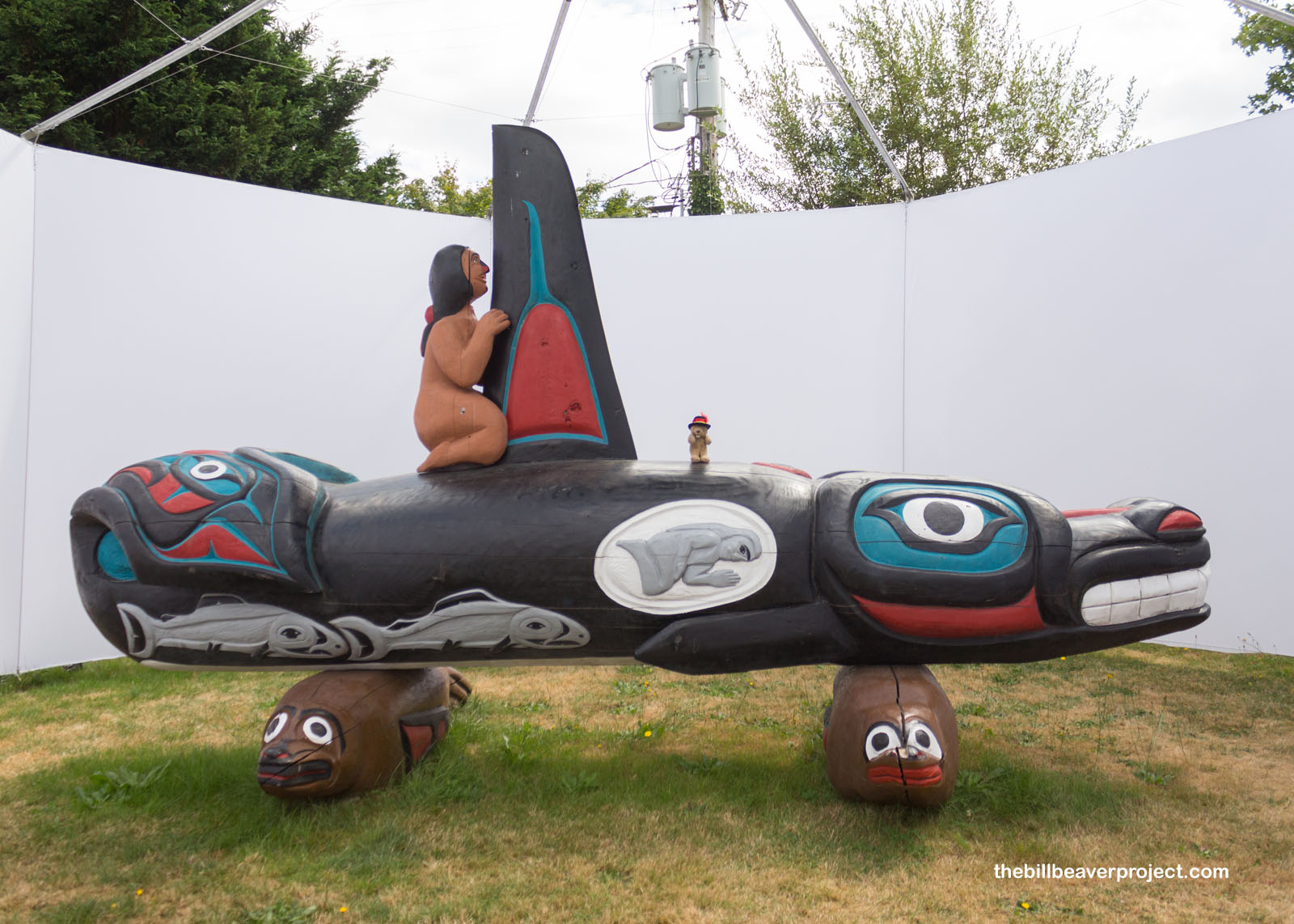 Killer whale totem by Jewell James!